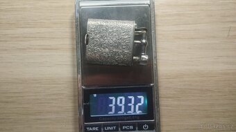 Starožitný stříbrný zajímavý zapalovač, 33g, ag - 4