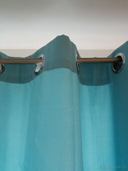 Závěsy modré a závěsy dekorační fialové - 4