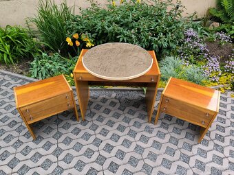 Retro set Femina - noční stolky, toaletka, zrcadlo - 4