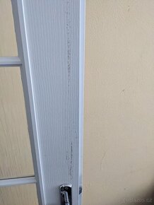 Bílé prosklené dveře, pravé, 70 cm - 4