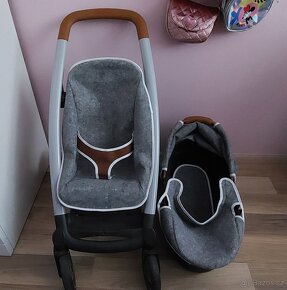 Praktický kombinovaný kočárek pro panenky do velikosti 42 cm - 4
