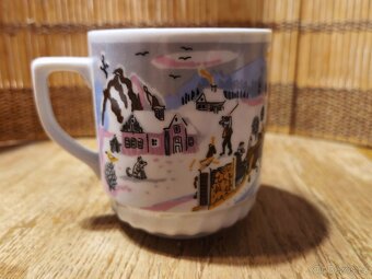 Starožitný vánoční hrneček s koněm - 4