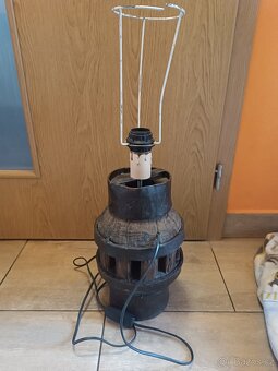 Starožitná dřevěná lampa - 4