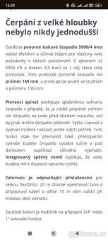 Gardena tlakové ponorné čerpadlo 5900/4 - 4