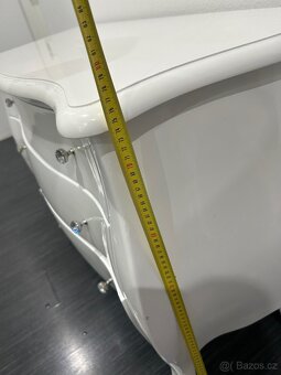 Komoda - baroko styl, lesklá bílá - 4