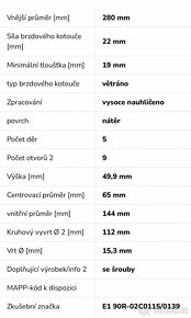Přední kotouče Ate 280cm Škoda Octavie II - 4