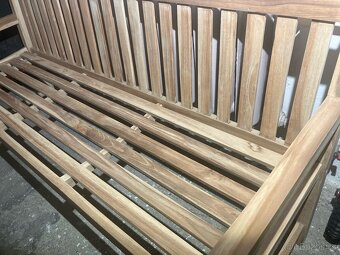 Teak lavice 180cm,perf. , bezúdržbové drěva - 4