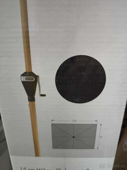 Zahradní slunečník Doppler 3x2m ALU WOOD - nový - 4