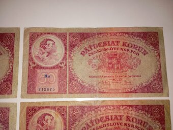 BANKOVKY 50 KČS 1929, RŮZNÉ SÉRIE, VŠE NEPERFOROVANÉ - 4