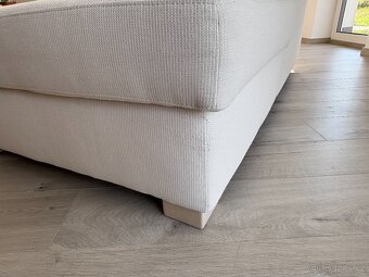 Stylová sedačka Phase – krémová, rozkládací, úložný prostor - 4