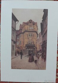 Václav Jansa - Sada 12 akvarelů ze staré Prahy - 4