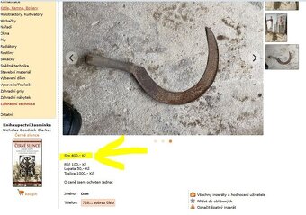 Klasický starý retro vintage ruční srp sekání trávy - SLEVA - 4