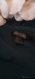 Esmara smaragdové elegantní šaty s dlouhým rukávem - 4