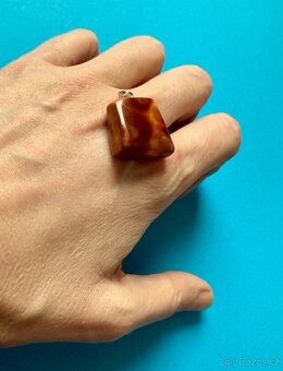 Přívěsek minerál  karlovarský Vřídlovec, sleva. - 4