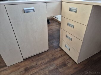 Psací stůl pro dva – velká pracovní plocha, skvělý stav - 4