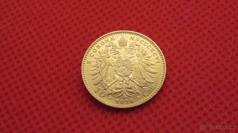 Zlaté mince 10,20,100 koruna Františka Josefa I - 4