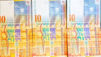 Švýcarské bankovky 100 CH a 10 CH - 4