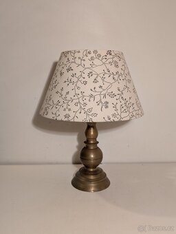mosazná lampa lampička se stmívačem pěkné stínidlo - 4