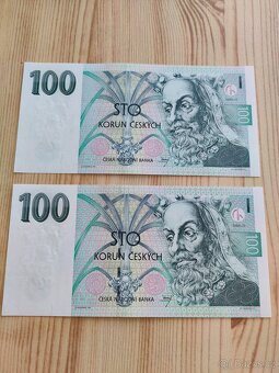 100 Kč série F 26 a F 40 - po 2 ks - 4