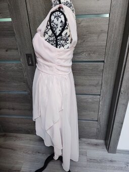 Růžové slávnostní šaty 38 - 4