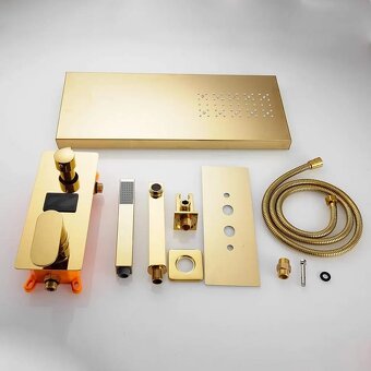 Moderní podomítkový sprchový set s LED a LCD displayem - 4