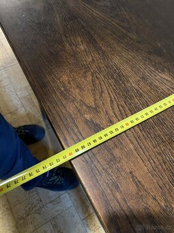 Masivní stůl hnědá rozkládací - 4