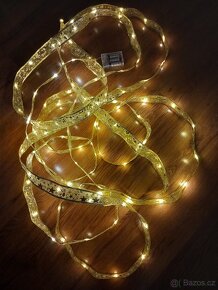NOVÁ Stuha svítící zlatá, 10 m - 4