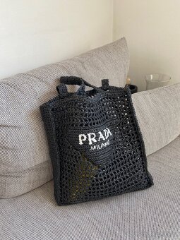 Unisex letní taška Prada, model logo crochet tote - 4