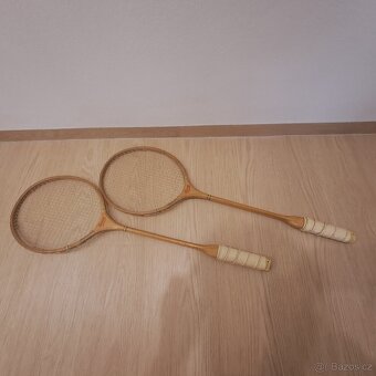 Retro Badmintonové rakety FAVORIT - 2 kusy - 4