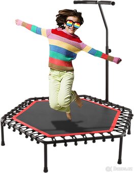 Fitness trampolína 120 cm s madlem - nosnost 100 kg - 4
