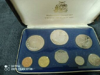 set mincí Barbados 2 mince stříbrné - 4