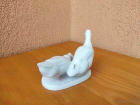 STARA PORCELÁNOVÁ SOCHA, HUSY, značky ROSENTHAL. - 4