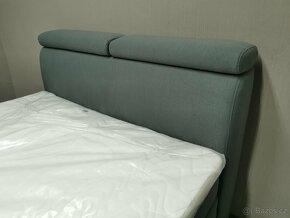 Nová šedá boxspring postel KAY 140x200 cm - 4