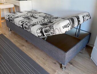 Válenda s úložným prostorem a polohovací matrací š.90cm - 4