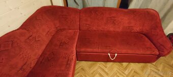Rohová rozkládací sedačka s úložným prostorem za odvoz - 4