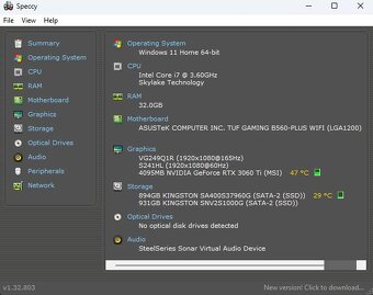 Herní počítač - rtx 3060ti intel i7 11700kf - 4