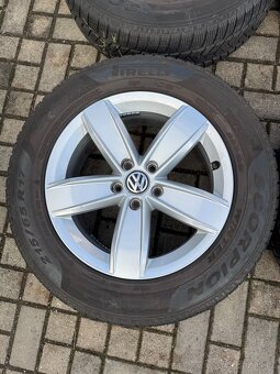 ORIGINÁL Alu Volkswagen Corvara R17, 5x112 - ZIMNÍ PNEU - 4