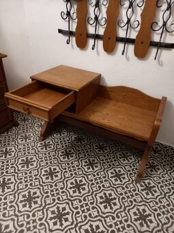Rustikální lavice se šuplíkem - 4