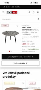 Ambia Home KONFERENČNÍ STOLEK, kov, 75/75/44 cm - 4