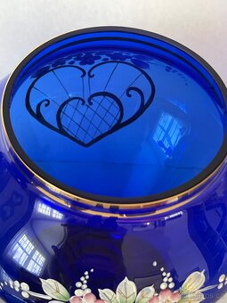 Novoborské sklo modré set 3 kusů - 4