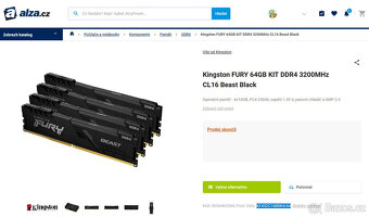 KINGSTON FURY BLACK BEAST (4x16GB) 64GB KIT DDR4 3200MHz - 4