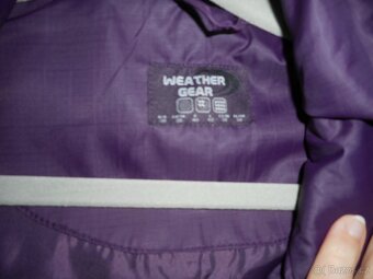 Nepromokavá bunda, parka dlouhá - fialová M - Tchibo - 4