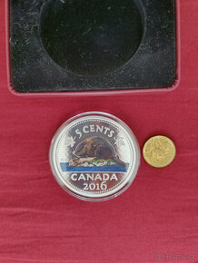 Investiční stříbro: 5 oz mince Beaver (Bobr) Canada Mint - 4