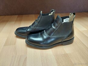 Kožená perka černá / jezdecké boty - vel. 40 - 4
