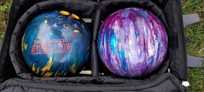 Bowlingové koule 2x s přenosnou taška na kolečkách - 4