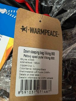 Warmpeace Viking 900 - 195 cm L - red/grey/black NOVÝ - 4