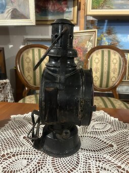 Stará železniční lampa – krásný industriální kus - 4
