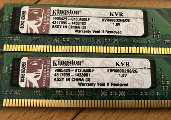 Paměti RAM do PC, typu DDR, DDR2 a DDR3, uvedená cena je za - 4