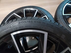 Alu kola Škoda R18 včetně ZIMNÍ PNEU 205/45 R18 Continental - 4