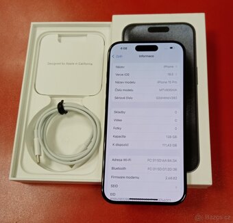 Apple iPhone 15 Pro 128GB - stav A - 4